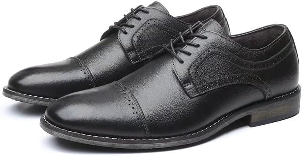 Mens Oxford Casual LaceUp Dress ShoesBlack533