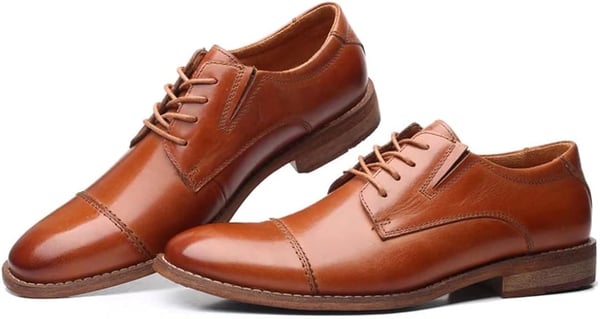 Mens Oxford Casual LaceUp Dress ShoesBrown511