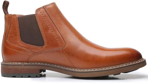 Arkbird Chelsea Ankle Boots for Men Genuine Leather Oxford Casual and Formal Dress BootBrown