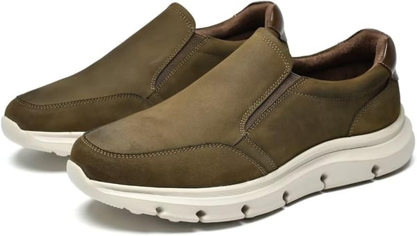 Arkbird Leather Loafers Casual SlipOn Sneaker Shoes for MenKhaki966