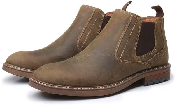 Arkbird Chelsea Ankle Boots for Men Genuine Leather Oxford Casual and Formal Dress BootRetro