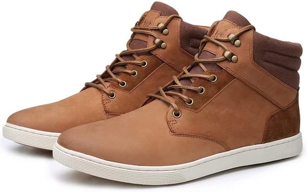 Arkbird Casual Sneaker Shoes Laceup Leather Chukka Boots for Men817brown