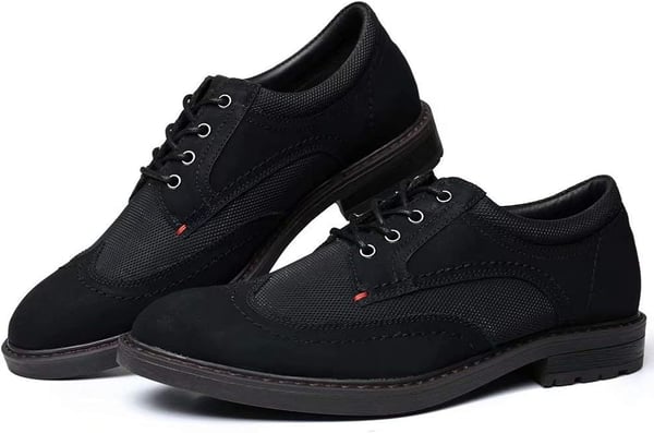 Mens Oxford Casual LaceUp Dress ShoesWingtipblack