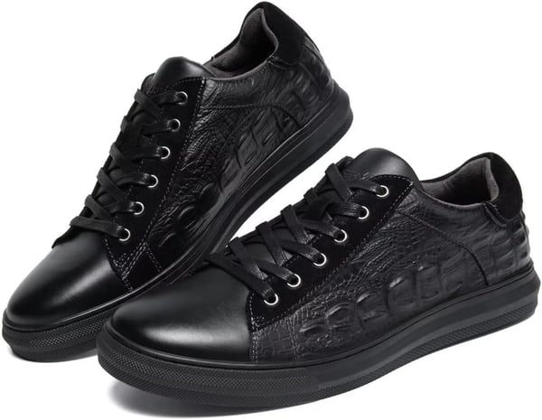 Fashion Sneakers Originals Casual Laceup Oxford Shoes for MenBlack Emboss105