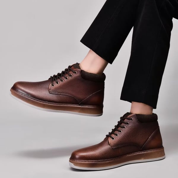 Arkbird Chelsea Ankle Boots for Men Genuine Leather Oxford Casual and Formal Dress BootBrown395