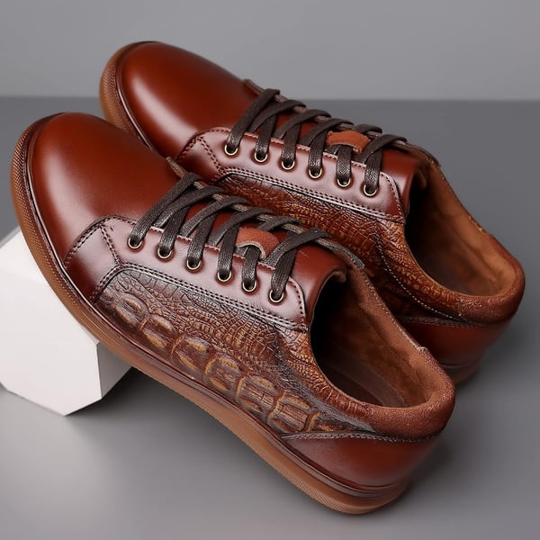 Fashion Sneakers Originals Casual Laceup Oxford Shoes for MenCoffeeemboss103