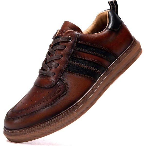 Fashion Sneakers Originals Casual Laceup Oxford Shoes for Men102 Dark Brown