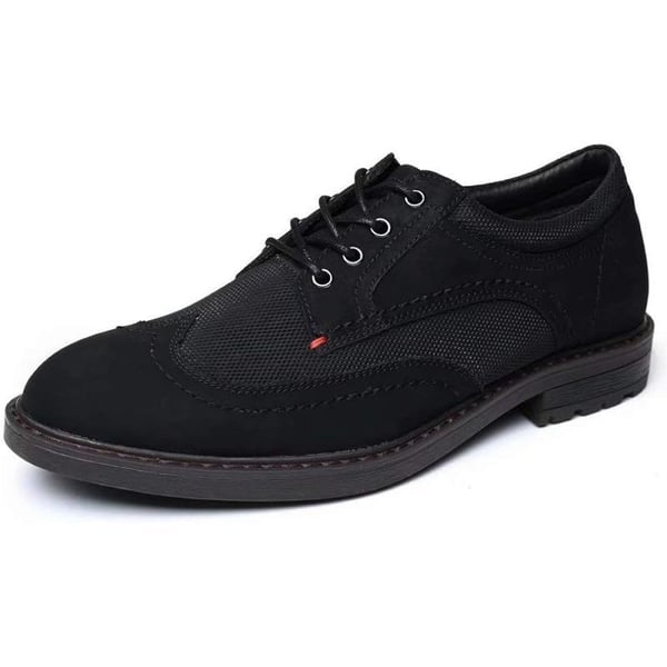 Mens Oxford Casual LaceUp Dress ShoesWingtipblack