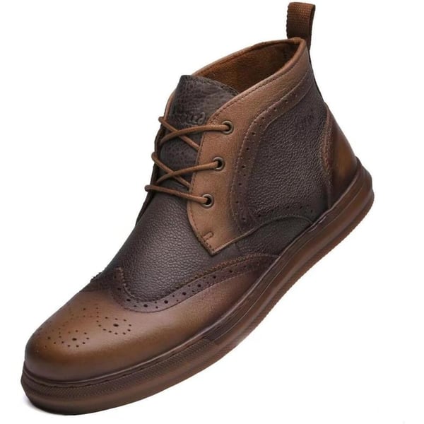 Arkbird Casual Sneaker Shoes Laceup Leather Chukka Boots for Men522brown