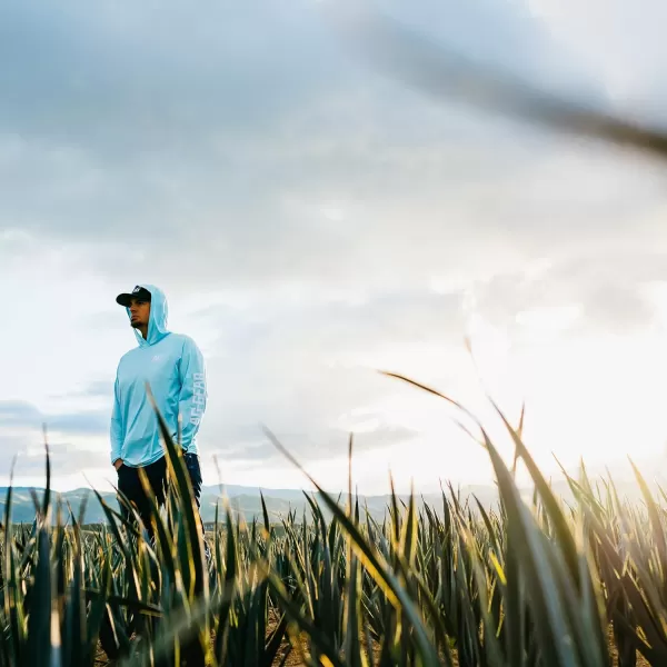 Men’s Farm Pro Breathable Performance Hoodie, Lightweight All-Season Hooded Sun Shirt with UPF50 Sun Protection