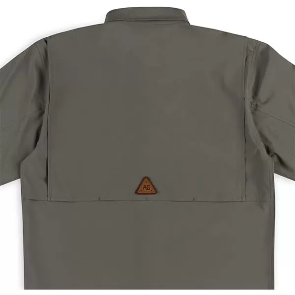Men's Long Sleeve Hay Baler Button Down Shirt, Breathable Performance Work Shirt for Farmers and Ranchers with UPF30