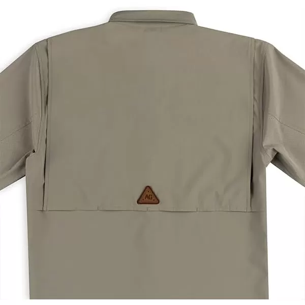 Men's Long Sleeve Hay Baler Button Down Shirt, Breathable Performance Work Shirt for Farmers and Ranchers with UPF30