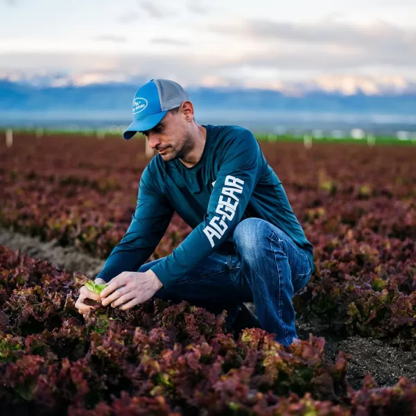 Men’s Performance Long Sleeve Shirt, Men’s Agricultural Workwear Breathable Shirt with UPF30 Sun Protection