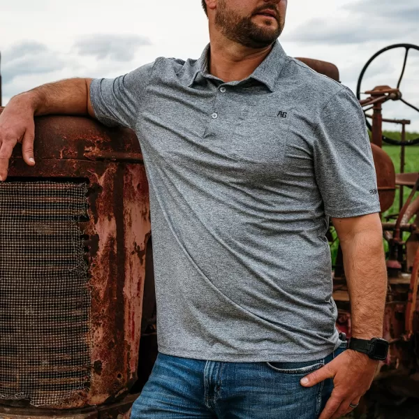 Men’s Performance Polo Tee, Men’s Agricultural Workwear Polo Shirt with SPF