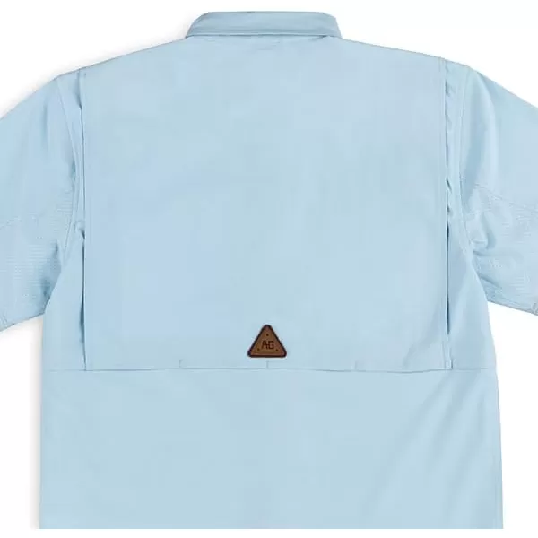 Men's Short Sleeve Hay Baler Button Down Shirt, Breathable Performance Work Shirt for Farmers and Ranchers with UPF30