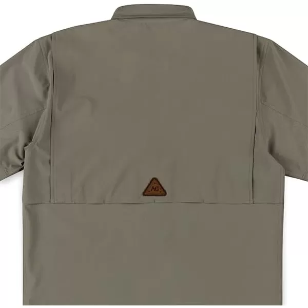 Men's Short Sleeve Hay Baler Button Down Shirt, Breathable Performance Work Shirt for Farmers and Ranchers with UPF30