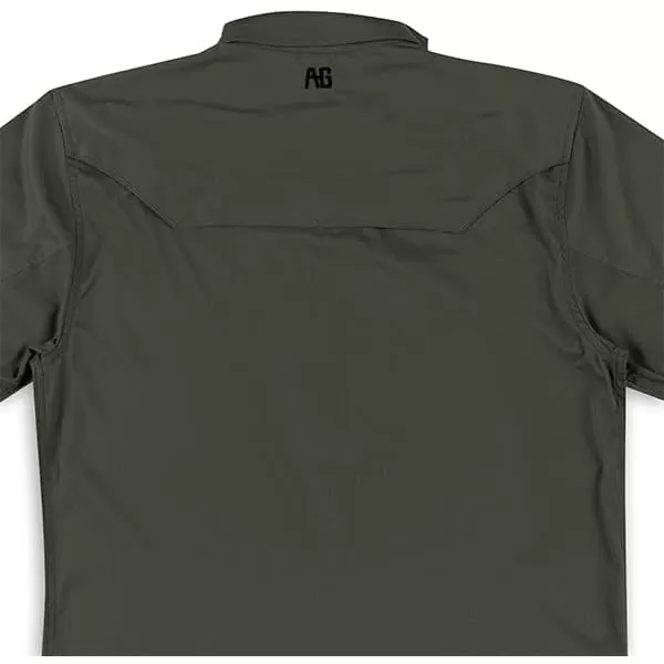 Men's Short Sleeve Stockyard Button Down Shirt, Breathable Performance Work Shirt for Farmers and Ranchers with UPF30