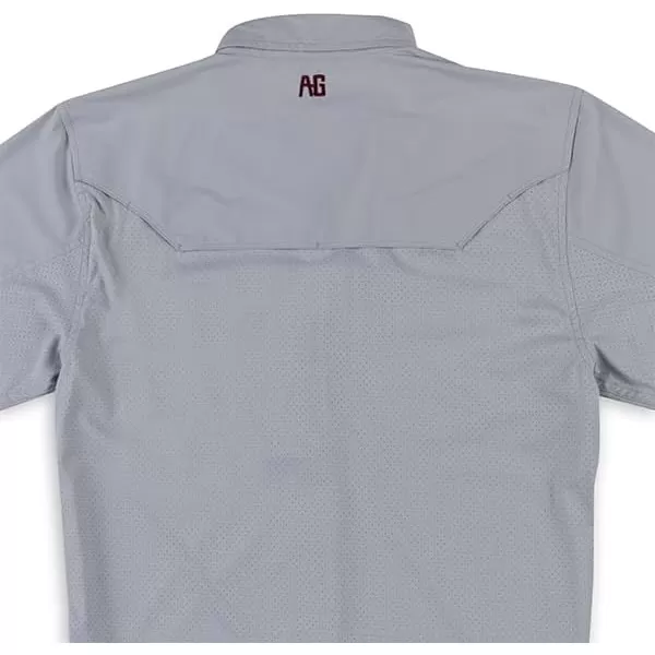 Men's Short Sleeve Stockyard Button Down Shirt, Breathable Performance Work Shirt for Farmers and Ranchers with UPF30