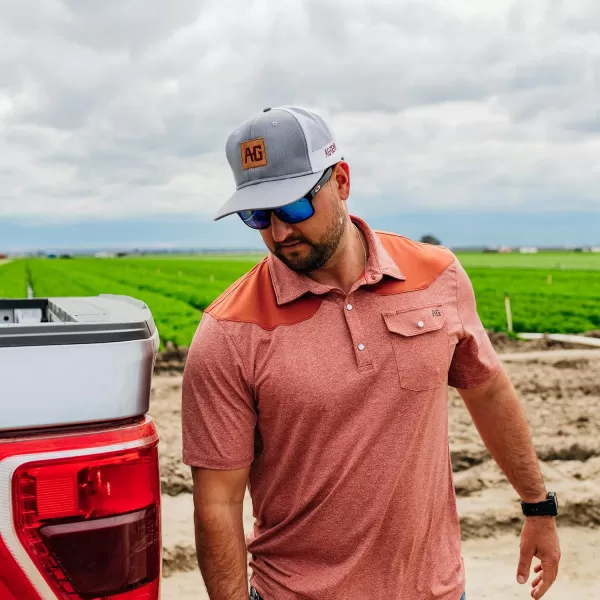 Men’s Stockyard Farm &amp; Ranch Polo, Men’s Agricultural Workwear Polo Shirt with SPF