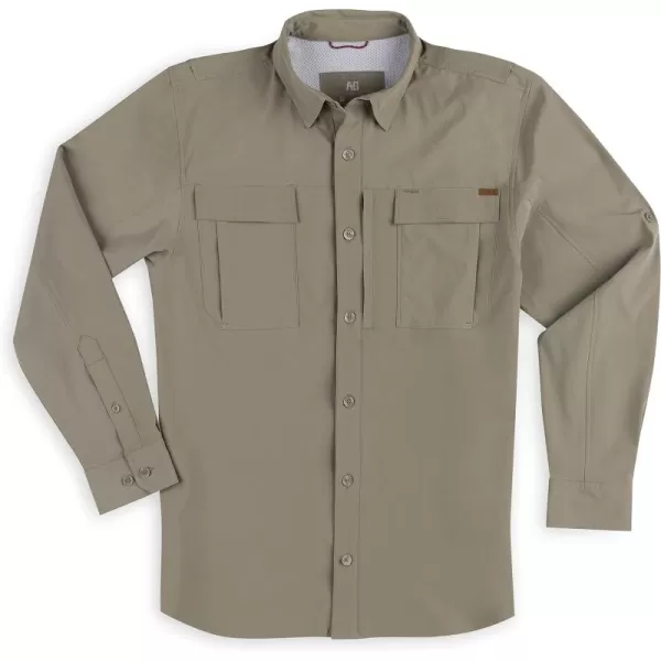 Men's Long Sleeve Hay Baler Button Down Shirt, Breathable Performance Work Shirt for Farmers and Ranchers with UPF30