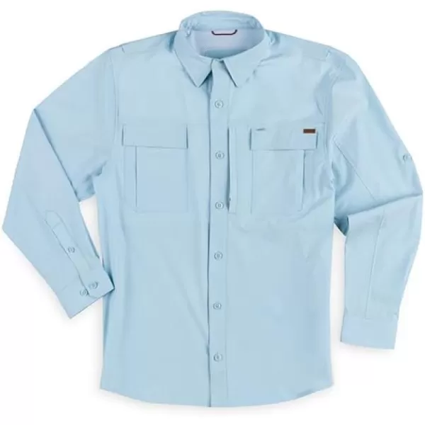 Men's Long Sleeve Hay Baler Button Down Shirt, Breathable Performance Work Shirt for Farmers and Ranchers with UPF30