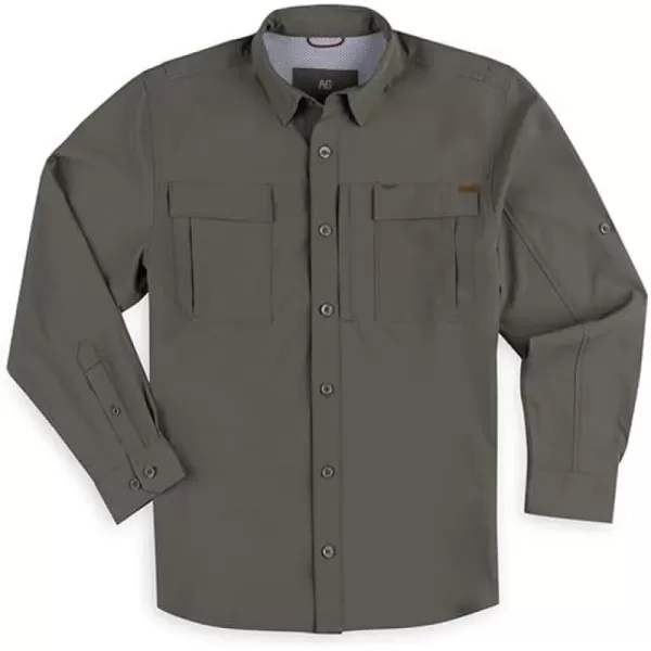Men's Long Sleeve Hay Baler Button Down Shirt, Breathable Performance Work Shirt for Farmers and Ranchers with UPF30
