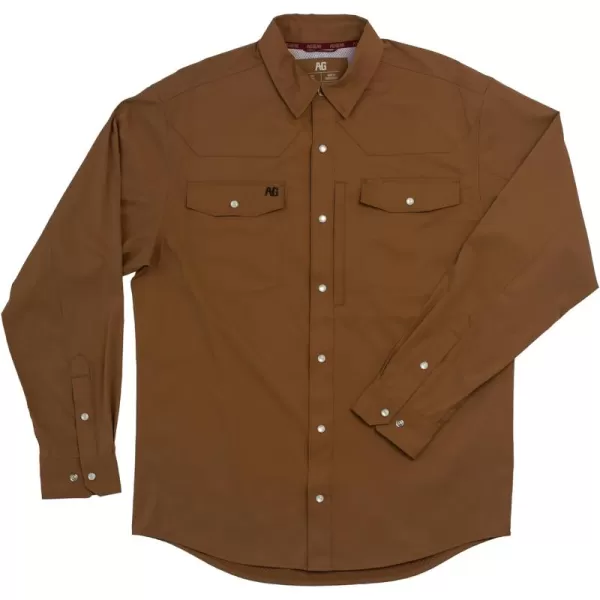 Men's Long Sleeve Stockyard Button Down Shirt, Breathable Performance Work Shirt for Farmers and Ranchers with UPF30