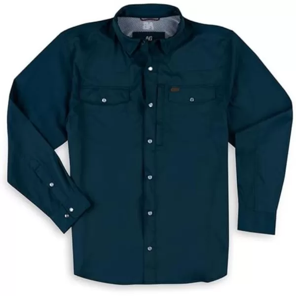 Men's Long Sleeve Stockyard Button Down Shirt, Breathable Performance Work Shirt for Farmers and Ranchers with UPF30