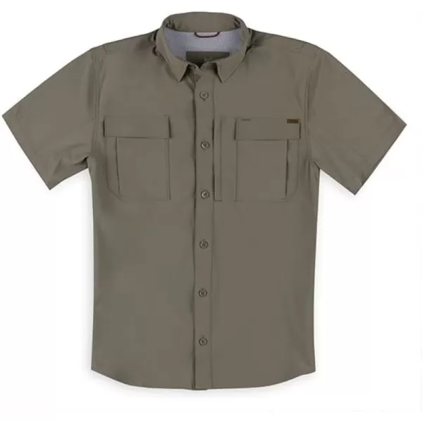 Men's Short Sleeve Hay Baler Button Down Shirt, Breathable Performance Work Shirt for Farmers and Ranchers with UPF30
