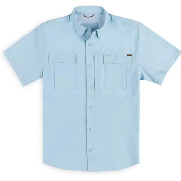 Men's Short Sleeve Hay Baler Button Down Shirt, Breathable Performance Work Shirt for Farmers and Ranchers with UPF30