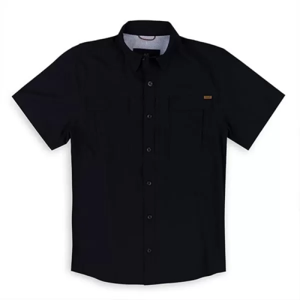 Men's Short Sleeve Hay Baler Button Down Shirt, Breathable Performance Work Shirt for Farmers and Ranchers with UPF30