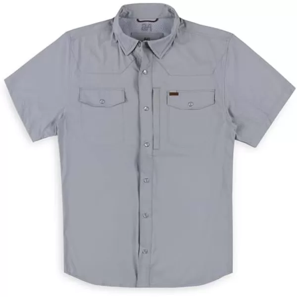 Men's Short Sleeve Stockyard Button Down Shirt, Breathable Performance Work Shirt for Farmers and Ranchers with UPF30