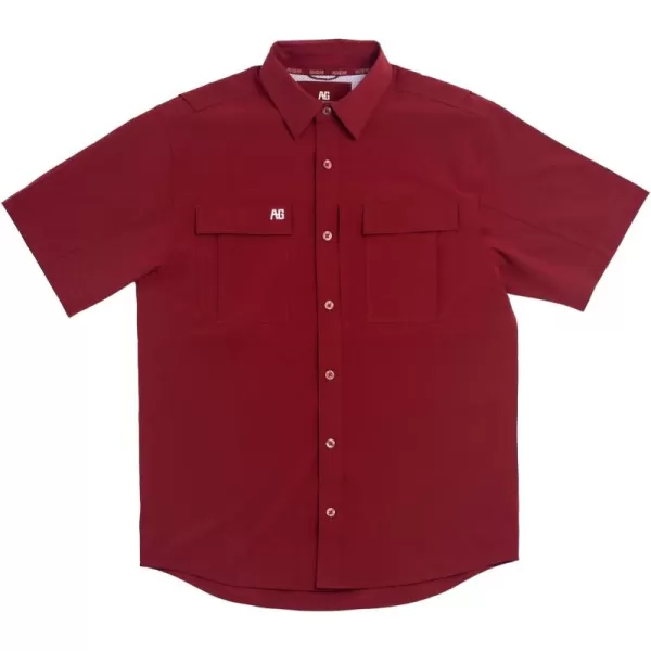 Men's Short Sleeve Hay Baler Button Down Shirt, Breathable Performance Work Shirt for Farmers and Ranchers with UPF30