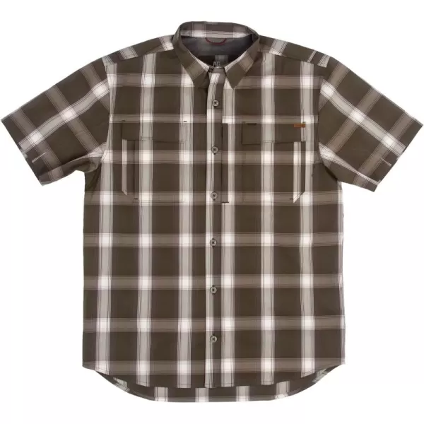 Men's Short Sleeve Hay Baler Button Down Shirt, Breathable Performance Work Shirt for Farmers and Ranchers with UPF30