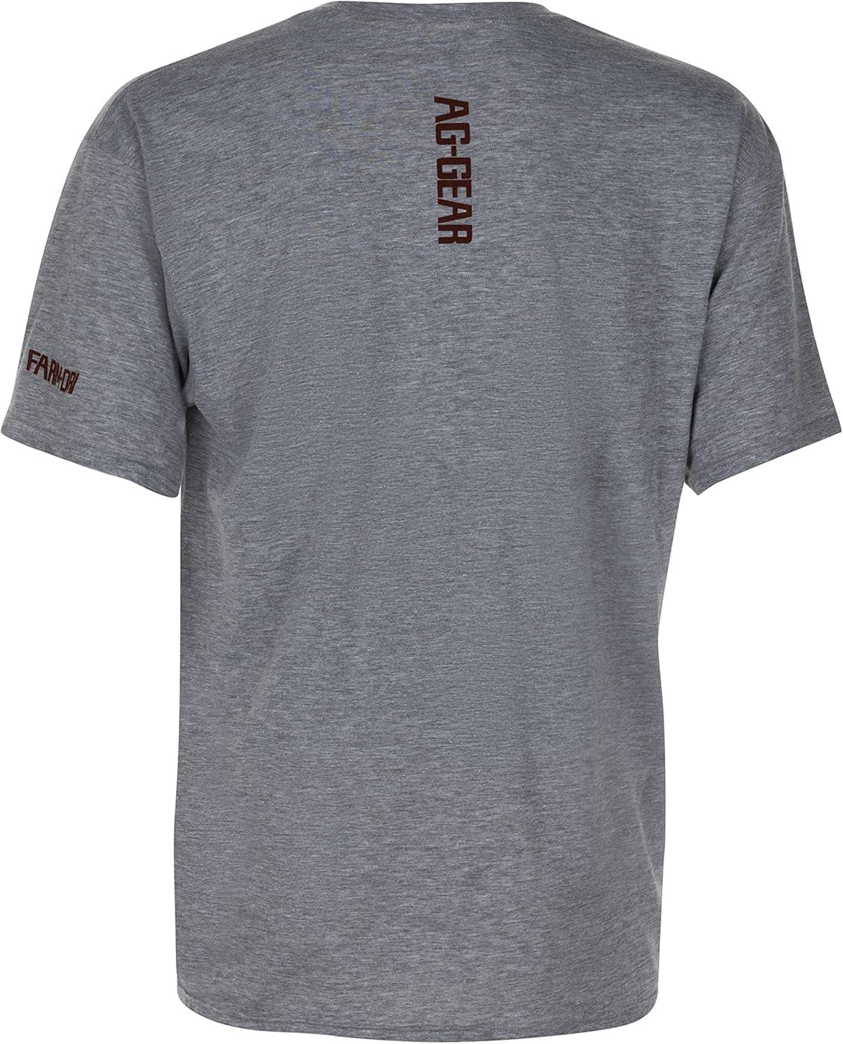 imageMens Farm Dri Short Sleeve Tee AGGEAR Graphic Heather Grey XLarge
