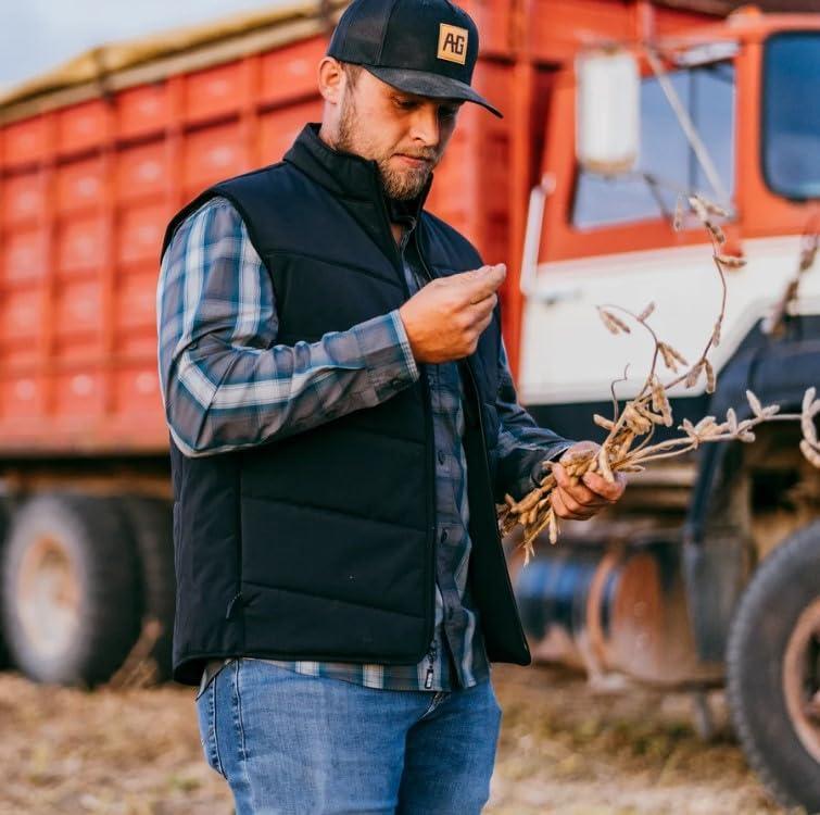 imageMens Range Vest Warmest Wind Resistant Performance Full Zip Vest Insulated with 160 GM Fill Chest Zipper PocketLight Grey