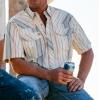 imageMens Short Sleeve Stockyard Button Down Shirt Breathable Performance Work Shirt for Farmers and Ranchers with UPF30Aqua