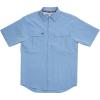 imageMens Short Sleeve Hay Baler Button Down Shirt Breathable Performance Work Shirt for Farmers and Ranchers with UPF30Faded Denim