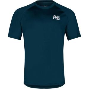 imageMens Performance Short Sleeve Shirt Mens Agricultural Workwear Breathable Shirt with UPF30 Sun Protection High Vis Yellow LargeDark Teal