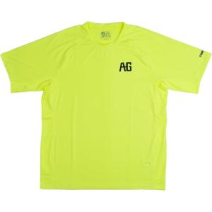 imageMens Performance Short Sleeve Shirt Mens Agricultural Workwear Breathable Shirt with UPF30 Sun Protection High Vis Yellow LargeHigh Vis Yellow