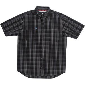 imageMens Short Sleeve Hay Baler Button Down Shirt Breathable Performance Work Shirt for Farmers and Ranchers with UPF30Midnight Plaid