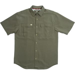 imageMens Short Sleeve Hay Baler Button Down Shirt Breathable Performance Work Shirt for Farmers and Ranchers with UPF30Moss