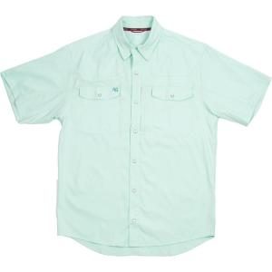 imageMens Short Sleeve Stockyard Button Down Shirt Breathable Performance Work Shirt for Farmers and Ranchers with UPF30Aqua