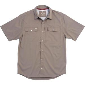 imageMens Short Sleeve Stockyard Button Down Shirt Breathable Performance Work Shirt for Farmers and Ranchers with UPF30Driftwood