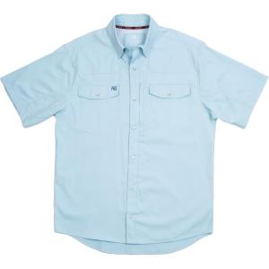 imageMens Short Sleeve Stockyard Button Down Shirt Breathable Performance Work Shirt for Farmers and Ranchers with UPF30Ice Blue