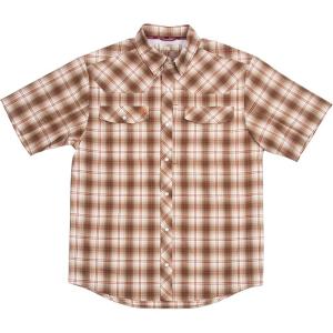 imageMens Short Sleeve Stockyard Button Down Shirt Breathable Performance Work Shirt for Farmers and Ranchers with UPF30Mud Tilled Plaid