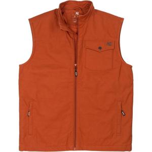 imageMens Winston Vest Wind Resistant CottonPerformance Work Vest FullZip Quilted Interior Lining Snap Front PocketBrick