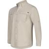 imageMens Long Sleeve Hay Baler Button Down Shirt Breathable Performance Work Shirt for Farmers and Ranchers with UPF30Khaki