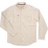 imageMens Long Sleeve Hay Baler Button Down Shirt Breathable Performance Work Shirt for Farmers and Ranchers with UPF30Khaki