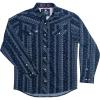 imageMens Long Sleeve Stockyard Button Down Shirt Breathable Performance Work Shirt for Farmers and Ranchers with UPF30Bandananavy